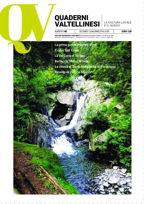 È disponibile il numero 146 di Quaderni Valtellinesi 